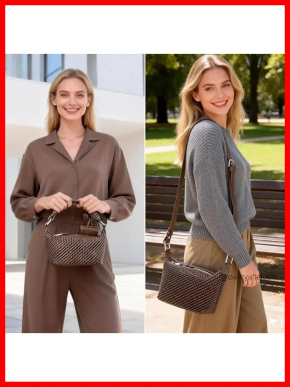 Women's Faux Leather Hobo Crossbody Bag with Adjustable Strap